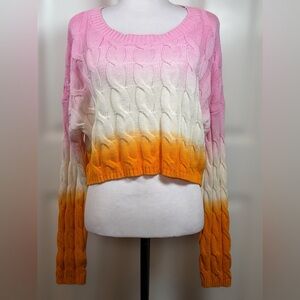 Sincerely Jules Pink and Orange Gradient Sweater